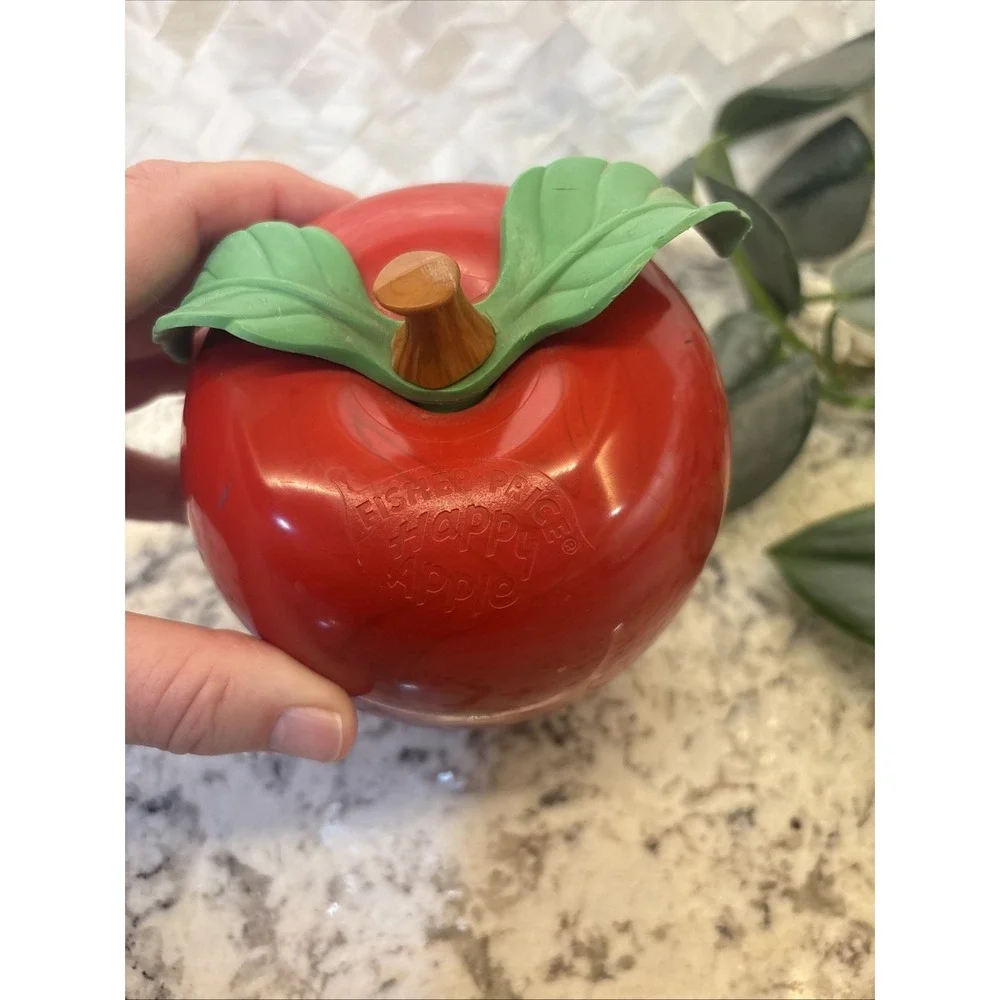 FISHER PRICE Happy Apple 1972 Short Stem Roly Poly Vintage Chime‎ Children's Toy